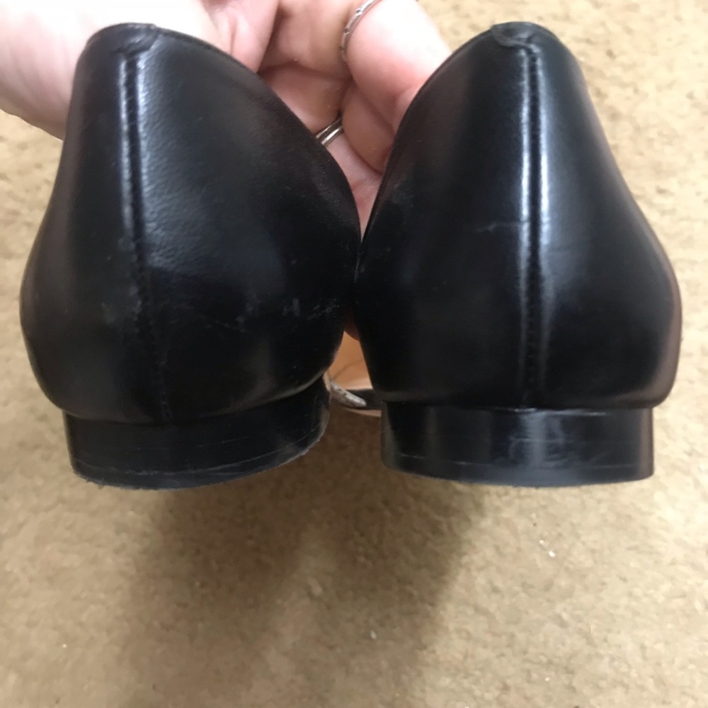 Cole Haan Flats Like New, Black & Python Snakeskin - image 3